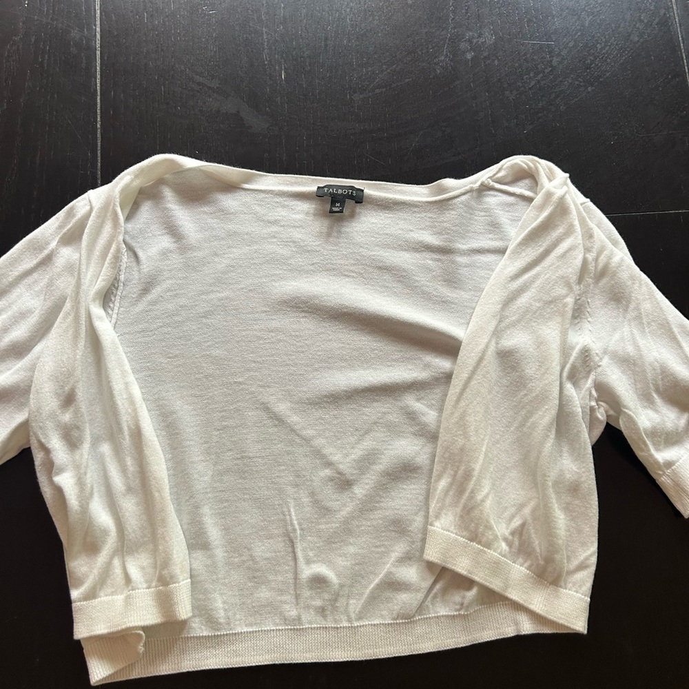 White Talbots cropped sweater